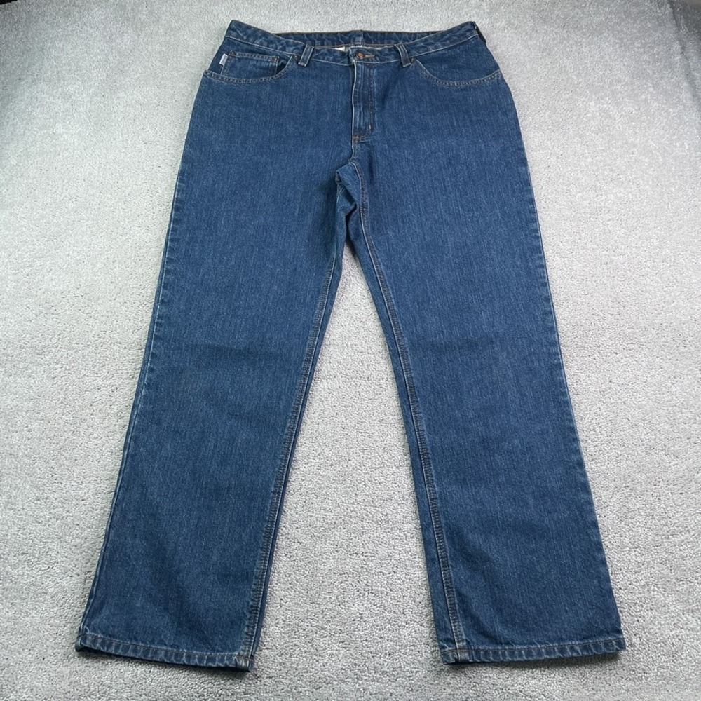 Carhartt Jeans Womens 16 Blue Relaxed Fit Straight Leg Cotton Denim Workwear